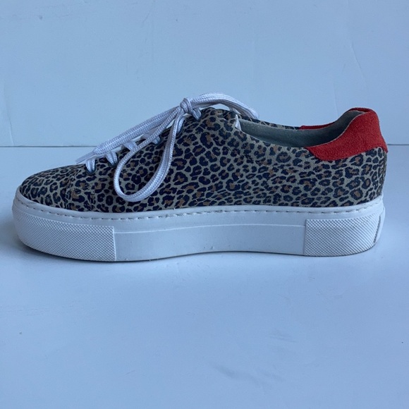 Erin Michael Portugal Topper leopard print lace sneaker retro inspired - Picture 8 of 16